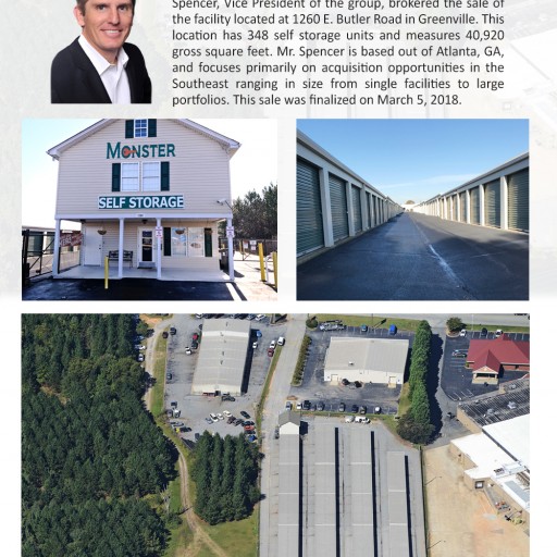 The Storage Acquisition Group Announces the Sale of Monster Self Storage in Greenville, South Carolina