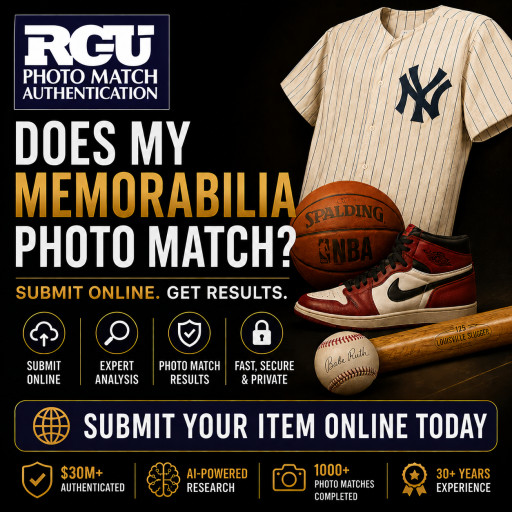 MDCE's RealGameUsed.com Launches Revolutionary Online Memorabilia Authentication Platform, First in Industry for Fully Digital Photo Match Submissions