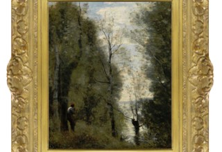 TASTE: Jean-Baptiste-Camille Corot, Prairies Inondées Vues a Travers la Feuillee. Auctioned at Sotheby's. Eli Wilner Frame