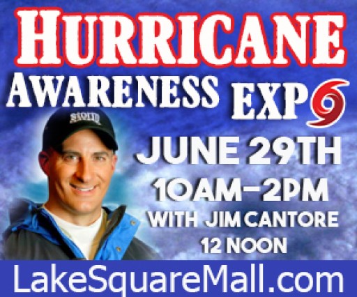 Lake Square Mall in City of Leesburg Braces as the Weather Channel's Jim Cantore Comes to Town—2019 Hurricane Expo