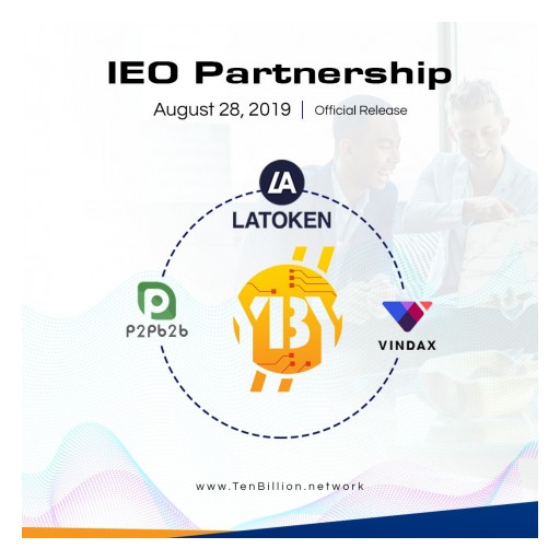 Announcing Ten Billion Coin's 3rd Partnership and 3 IEO Listing, Beginning 28th August
