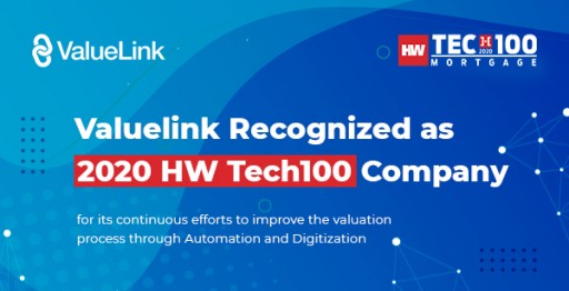 ValueLink Wins the Most Innovative Technology Leader Award - 2020 HWTech100 Mortgage