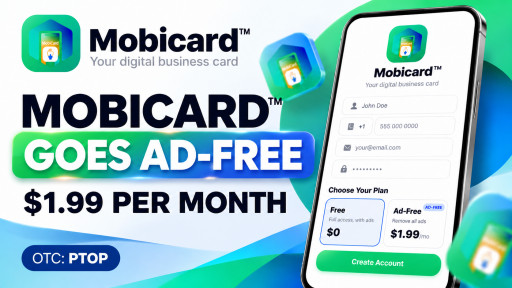 Peer To Peer Network Launches $1.99 Monthly MOBICARD Subscription, Opening Subscription Revenue Opportunity