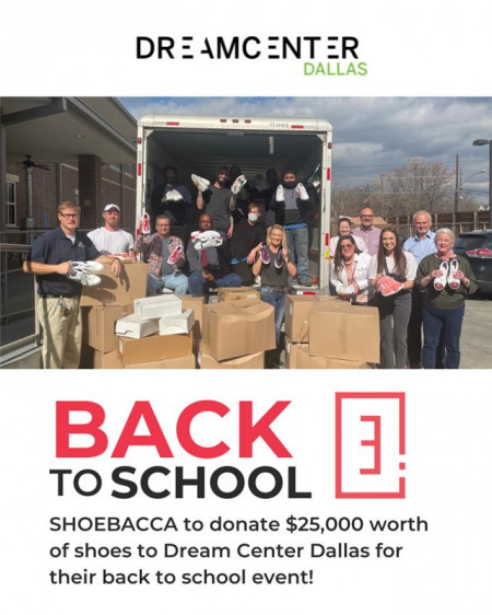 Shoebacca Donates to Dallas Dream Center