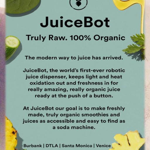 TENTEN Wilshire Downtown Lifestyle: JuiceBot Organic, Raw Juice Dispensers