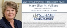 Mary Ellen Valliant, AIF®, Founder and Managing Partner of Valliant Wealth Strategies and Registered Principal with Raymond James Financial Services, Inc. 
