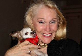 Harley with Jewel Morris, founder of Hamptons Pet