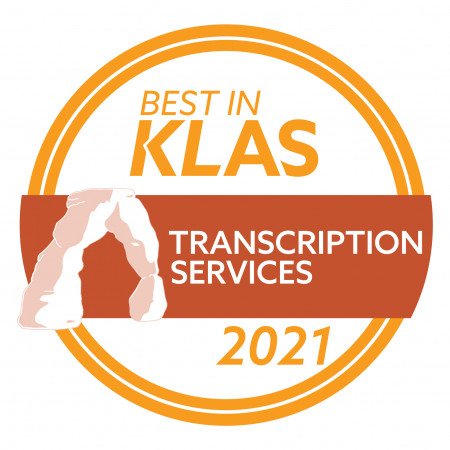 2021 Best In KLAS Transcription Service Award