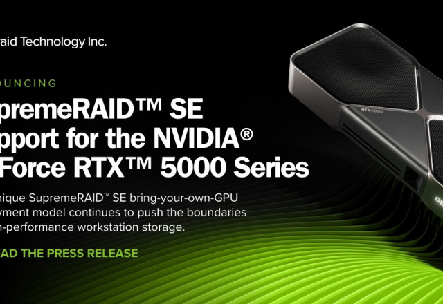 Graid Technology Announces SupremeRAID™ SE Support for the NVIDIA® GeForce RTX™ 5000 Series