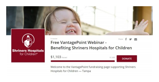 VantagePoint Launches Its First Ever Charity Webinar to Raise Money for Shriners Hospitals for Children