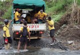 Pastor Alfy and his Scientology Volunteer Ministers travel by truck to nearby villages to help them recover from Cyclone Winston
