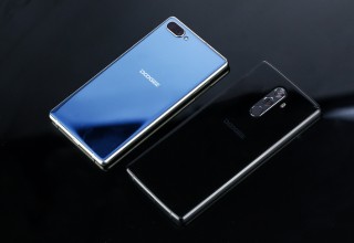 DOOGEE MIX coral blue and DOOGEE MIX Plus