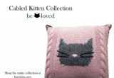 Cabled Kitten Pillow
