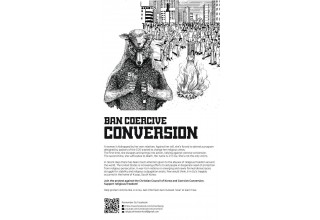 NY Times Ad on Banning Coercive Conversion Featured on November 27, 2018