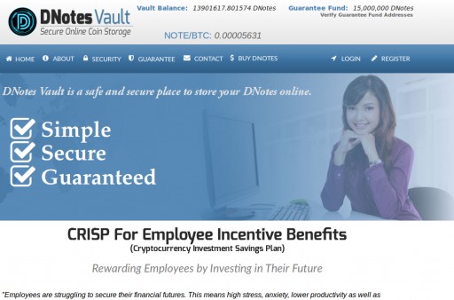 Bitcoin Alternative DNotes Launches World's First Digital Currency Employee Incentive Benefits Plan