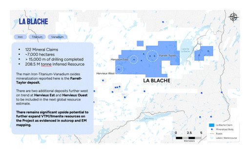 Temas Advances Drill Program at La Blache, Quebec, Targeting Titanium & Critical Minerals Resource Growth