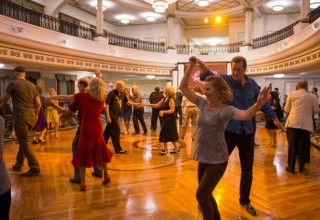   Monthly swing dance at the Church of Scientology in Clearwater raises funds for tutoring youngsters who are falling behind in school.  