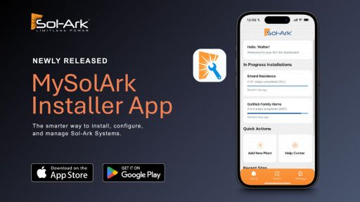 Sol-Ark Launches MySolArk Installer App to Streamline Solar Plus Storage Commissioning and Project Management