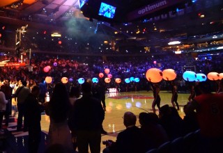 Glowballs at the New York Knicks Season Opener Madison Square Garden
