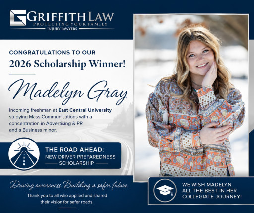 GriffithLaw Injury Lawyers Announces 2026 Scholarship Winner