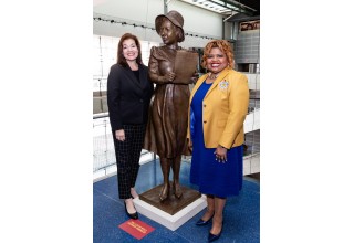The bronze monument of Alice Allison Dunnigan, African American female journalist and member of Sigma Gamma Rho Sorority, was created by artist Amanda Matthews, a Kentucky native. The statue is on display at the Newseum in Washington, D.C., and will eventually be dedicated at the future Alice Dunnigan Memorial Park in Russellville, Kentucky, her hometown.  