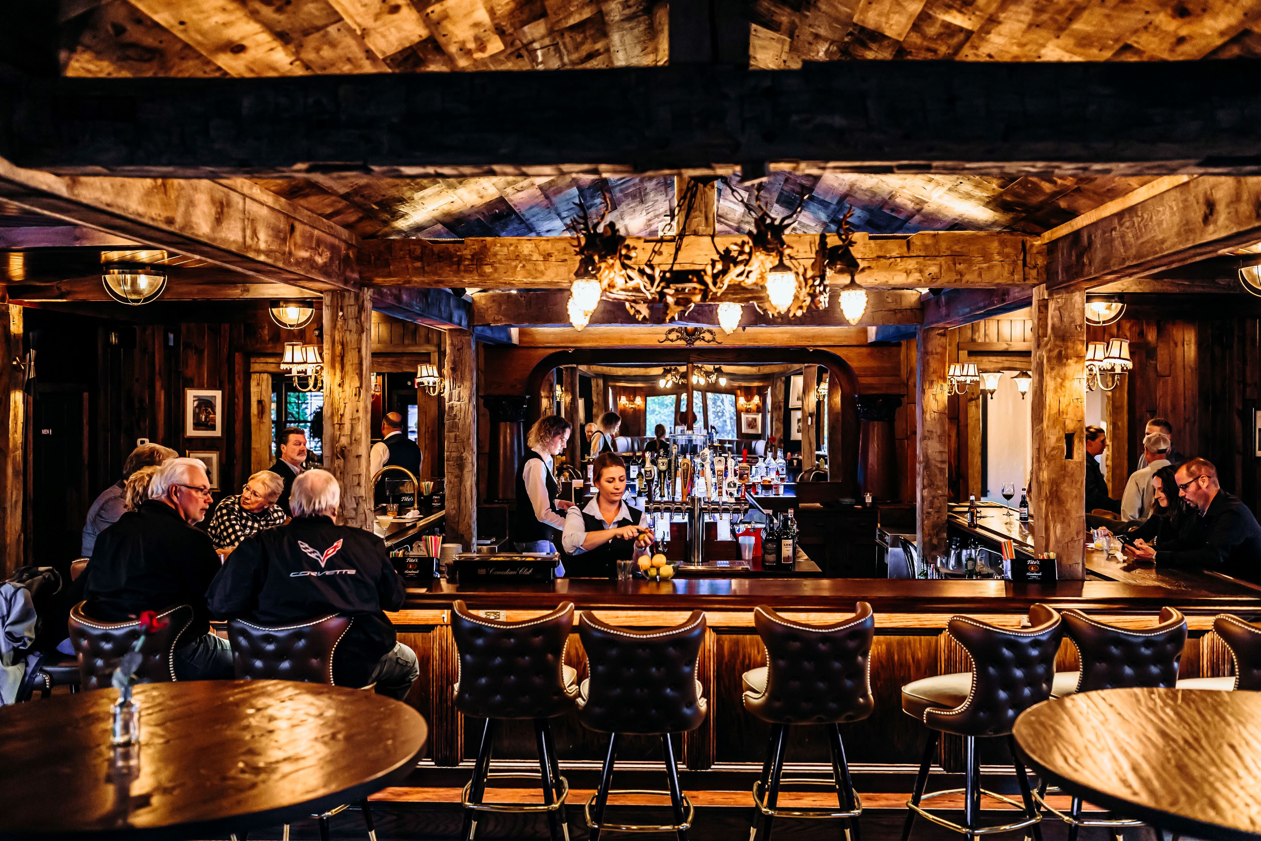 Warm and Welcoming Bar at Bootleggers Lodge 