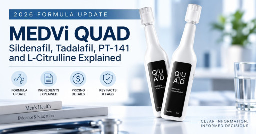 MEDVi QUAD New Formula 2026: Apomorphine Replaces PT-141 in Updated 4-in-1 Compounded ED Treatment