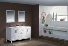 Modern bathroom vanities in white