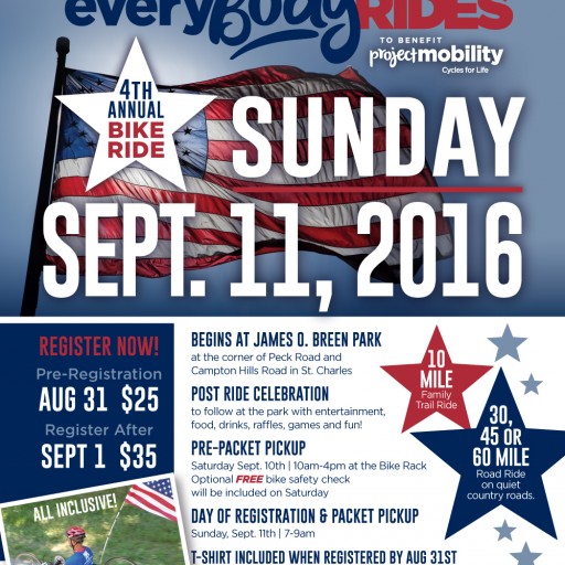 The 4th Annual Everybody Rides Event Will Surprise at Least One Wounded Veteran With an Adaptive Bike on 9/11