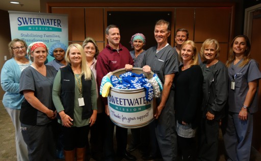 The Perfect Match: OrthoAtlanta and Southern Medical Linen Team Up to Warm Up With Sweetwater Mission Sock Donation Program