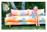 Princess on Tie-dye sofa 