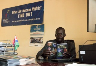 Nfamarah Jawneh, founder of a human rights nonprofit in the Gambia that partners with Youth for Human Rights International