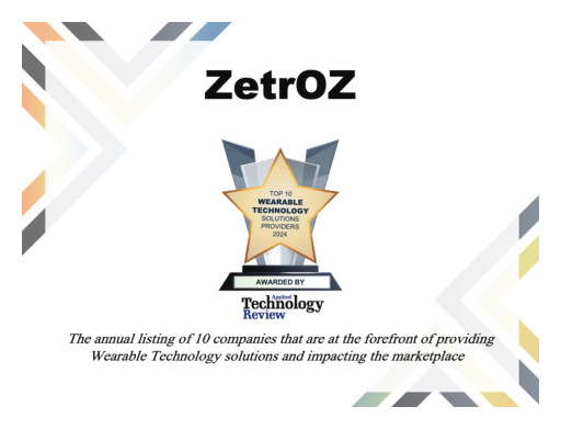 ZetrOZ Systems' sam® Wearable Ultrasound Medical Device Named 'Top Wearable Technology Solution' by Applied Technology Review