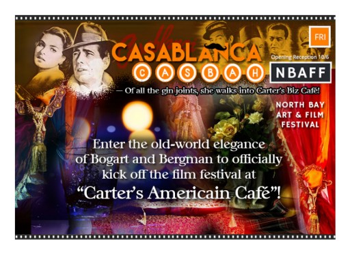 Opening Night for Carter's Biz Cafés Hosting of 2nd Annual North Bay Art & Film Festival October 6, 2017