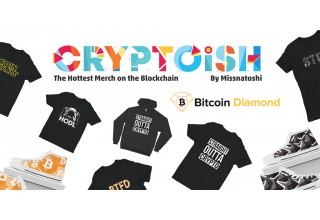 CRYPTOiSH Apparel and Bitcoin Diamond Logo