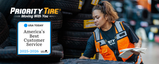 Priority Tire Selected For USA Today's America's Best Customer Service 2026