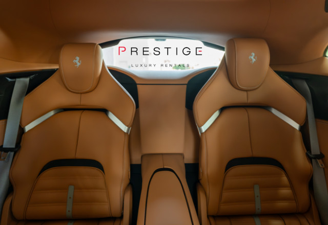 Ferrari Purosangue rear seats finished in Cuoio Naturale leather