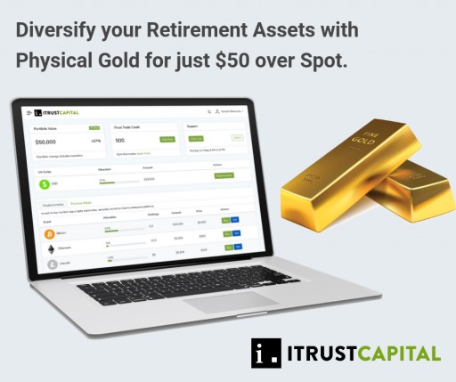 iTrustCapital Releases New Revolutionary Physical Gold Product on IRA Platform Utilizing Kitco Metals