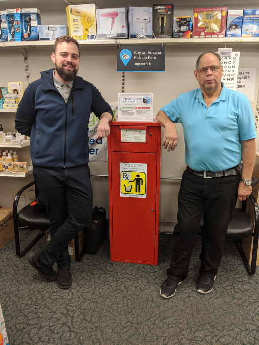 Precision Pharmacy of Great Neck Installs Big Red Med Disposal Box