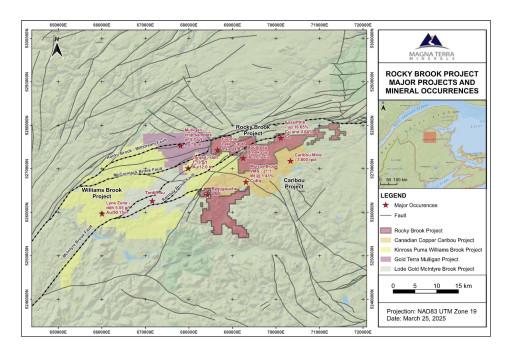 Magna Terra Acquires Additional Claims in the Prolific Bathurst Mining Camp of Northern New Brunswick, Expanding the Rocky Brook Project