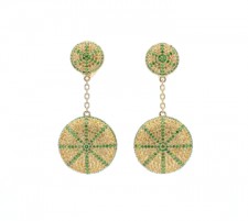 Citron Earrings, Fresh & Happy Jewelry. Hand Crafted in 18k gold and color gemstones.