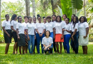 Group of Women from Ghana enrolled in a hospitality job placement program powered by Cudoo.com