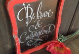 Be brave and courageous - reclaimed frame