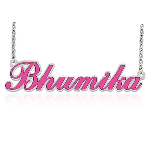 Enamel Name Necklace