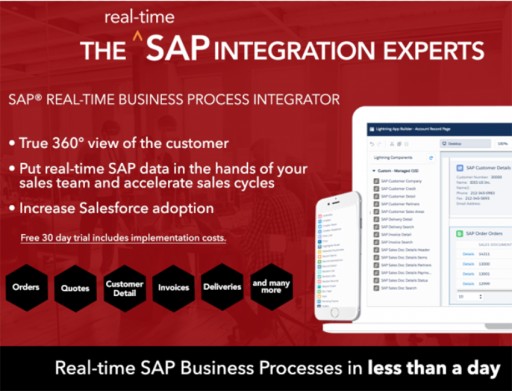 enosiX, Inc. Announces SAP® Real-Time Business Process Integrator App on the Salesforce AppExchange