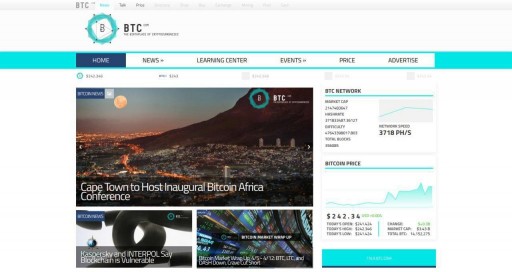 Million Dollar Bitcoin Domain Name BTC.com Launches Bitcoin And Digital Currency Industry Portal