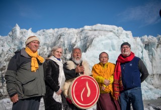 Peace pledge project initiators witness tragedy of melting Greenland Ice Sheet.