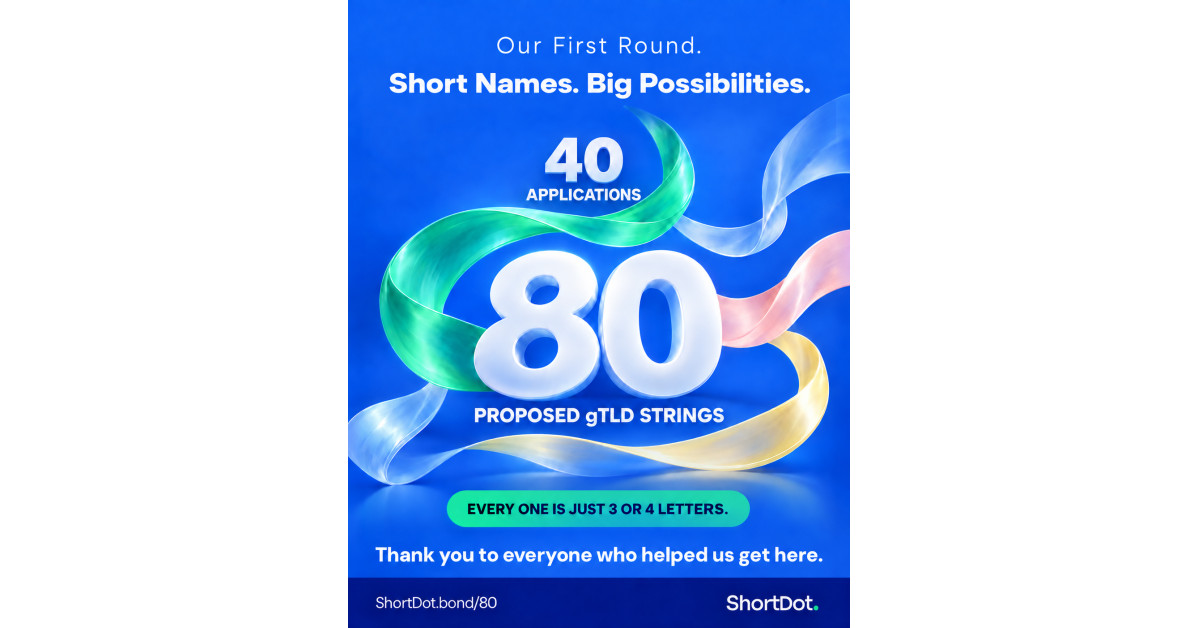 ShortDot Reveals 80 Short, Memorable gTLD Strings Across 40 ICANN Applications