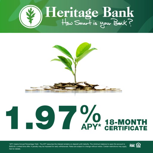 New Rates at Heritage Bank of St. Tammany