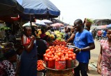 Pascal Nwoga brings the Youth for Human Rights materials to Onitsha Market, one of the largest markets in West Africa.